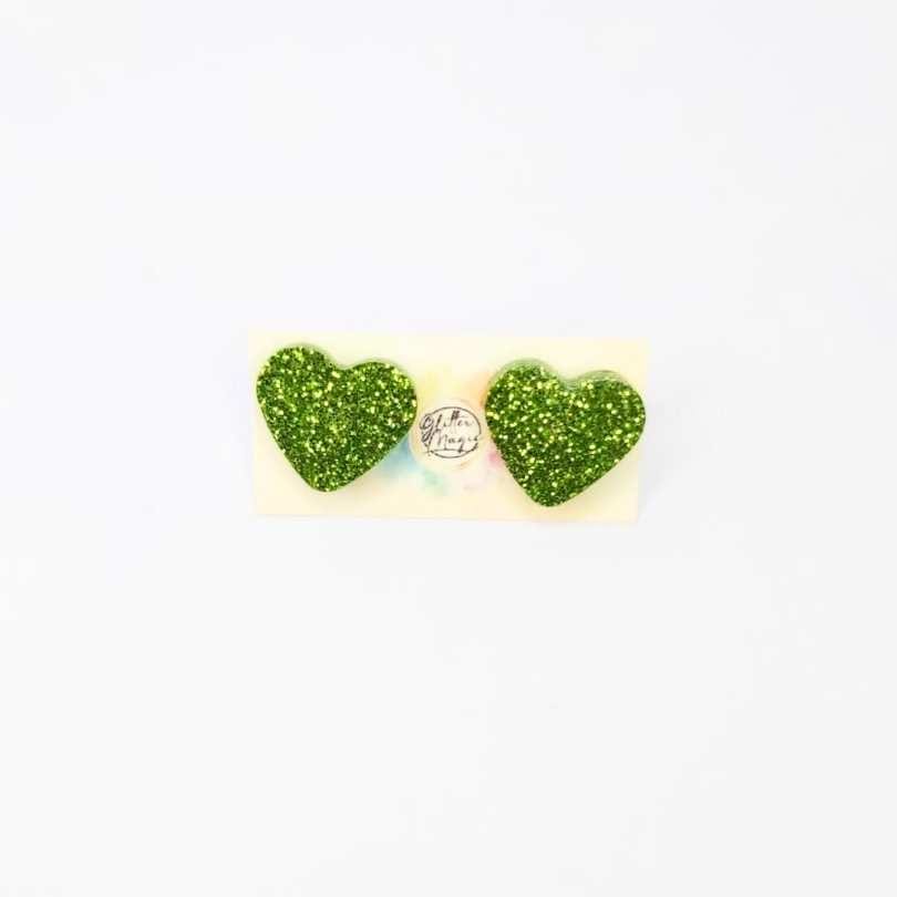 aretes corazón sencillos 